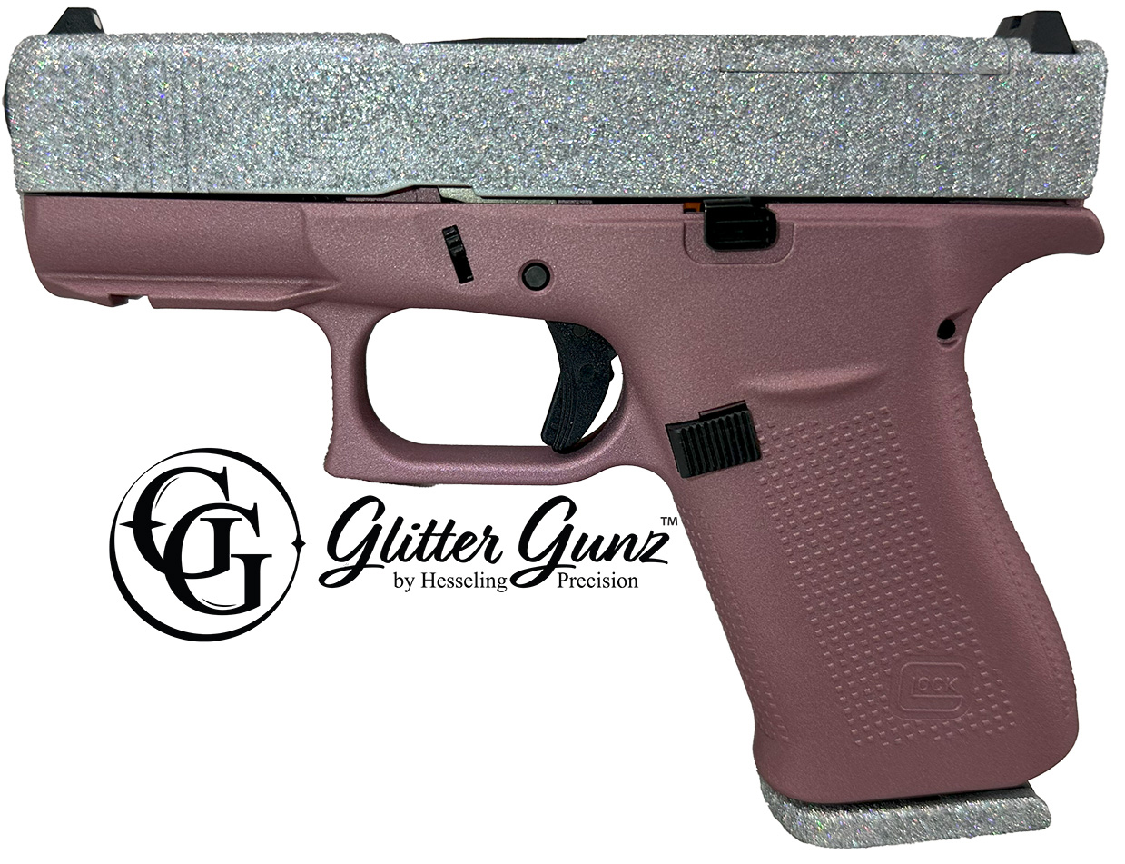 GLOCK 43X MOS 9MM BLUSH DIAMOND GLITTER GUNZ - Pistols